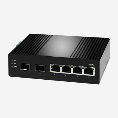 IP30 6 Ports Industrial Gigabit Easy Smart Switch 10 100 1000Mbps
