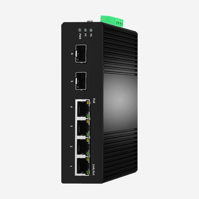 4 Ethernet Ports 2 SFP Industrial Gigabit Easy Smart Switch IEEE 802.3af IEEE 802.3at