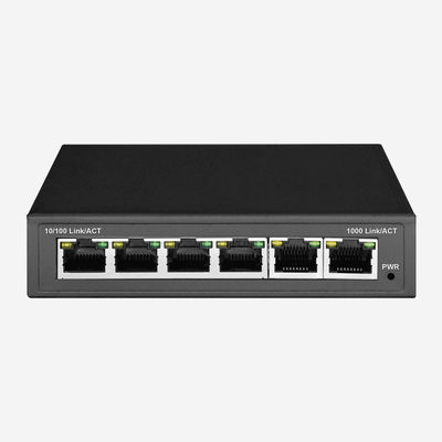 6 Gigabit RJ45 Auto Sensing Ports Smart POE Switch With 4 PoE Ports CE FCC ROHS UKCA