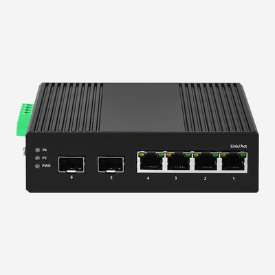 IP30 Industrial Easy Smart Switch 4 Ethernet Ports 2G SFP Slots