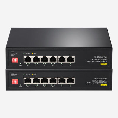 DIP Switch 6 Port Gigabit Unmanaged Switch 12Gbps ความจุในการสวิตชิ่ง เหมาะสําหรับความต้องการการค้นหา B2B