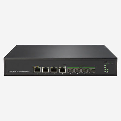 4 10Gbps RJ45 Unmanaged Ethernet Switch Networking Solution กับความเร็วในการทํางานและอัตราการส่งต่อ 238.10 Mpps